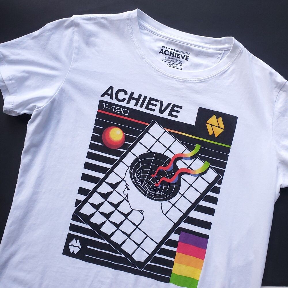 Meow Wolf T Shirt Size L White Cotton Achieve Graphic Immersive Art Experience